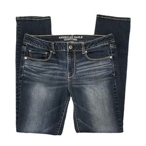 American Eagle Outfitters Super Stretch Skinny 14 Long Jeans Mid Rise